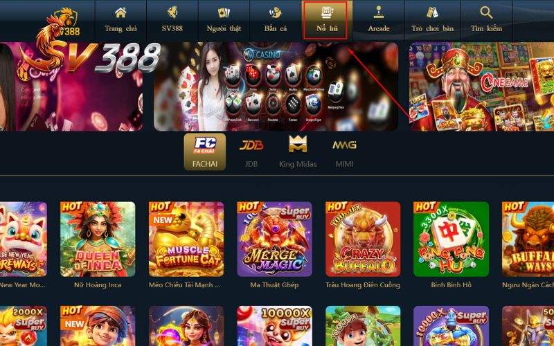 Các bước tham gia sân chơi nổ hũ SV388