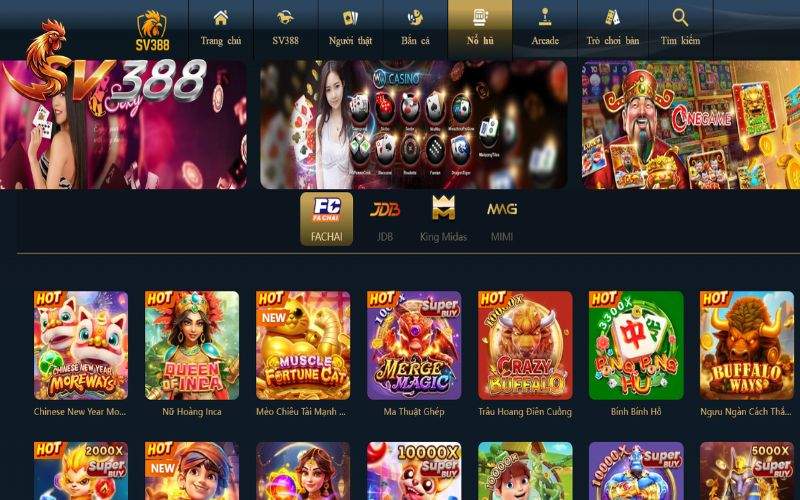 Nổ hũ SV388 là sân chơi quay hũ trực tuyến nhận thưởng hấp dẫn
